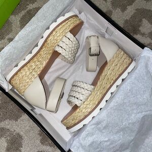 Dolce Vita Cream and Tan Espadrille Sandals